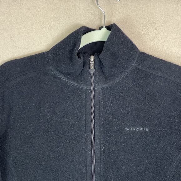 Patagonia Sweater Womens S Black Synchilla Full Zip Fleece Mock Neck Jacket - Picture 2 of 12
